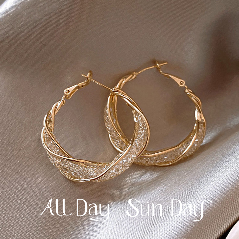 Golden Twist Hoops