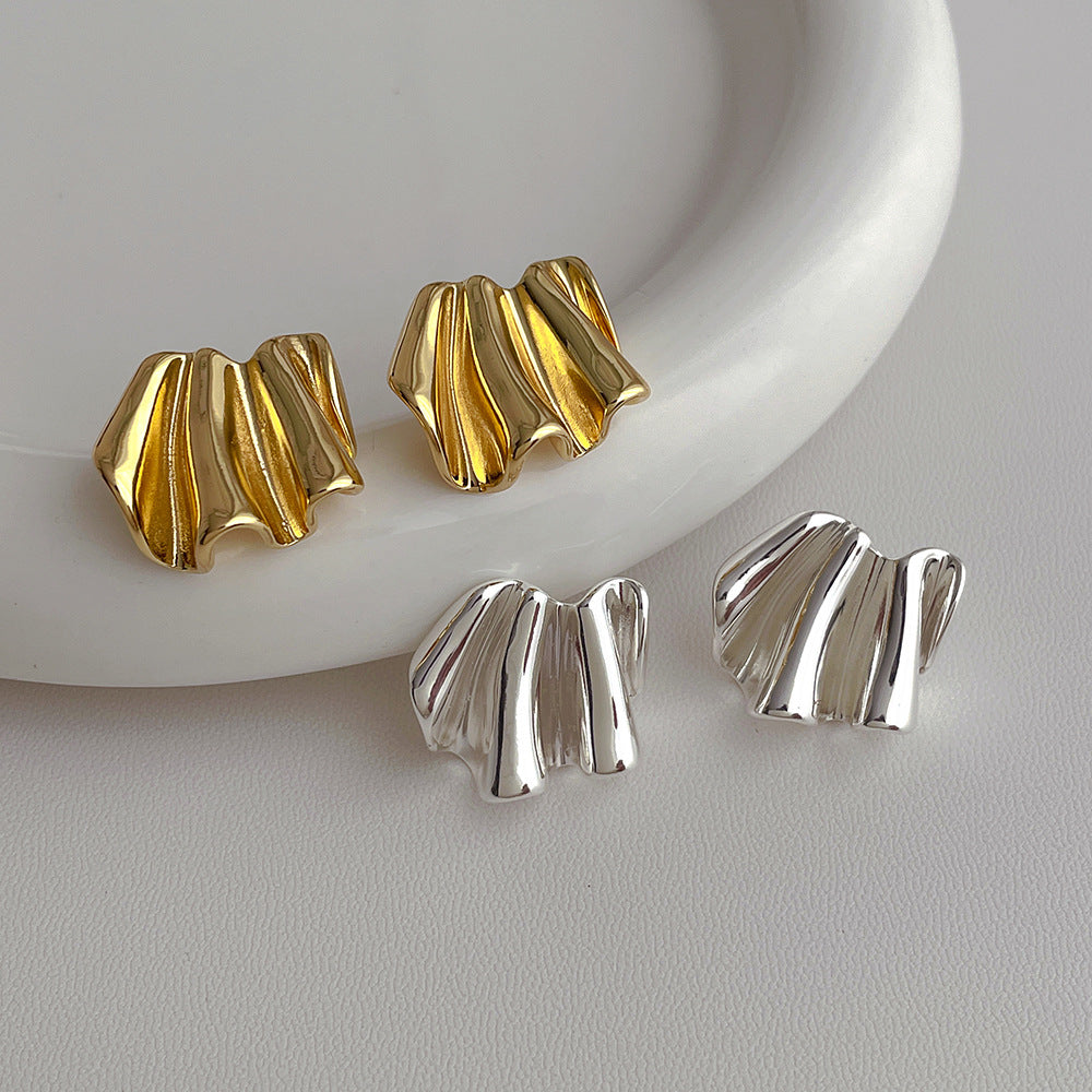 Sleek Aurora Fold Earrings