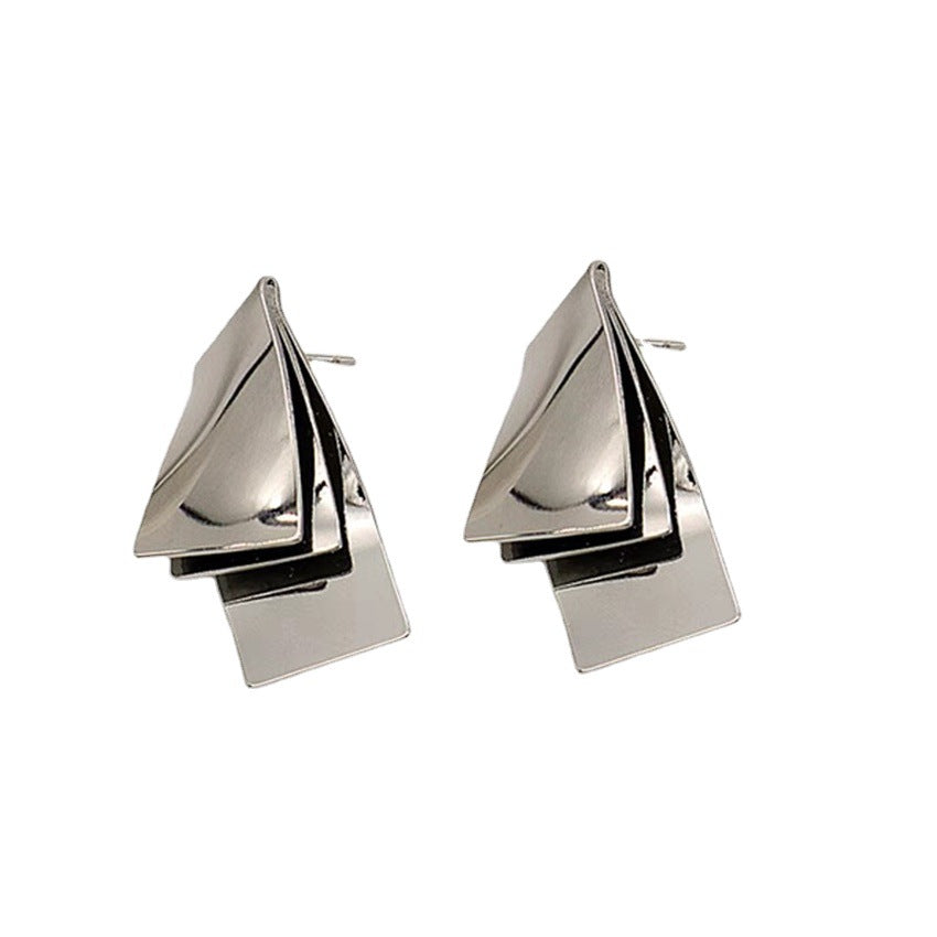 Mirrored Metropolis Earring Studs